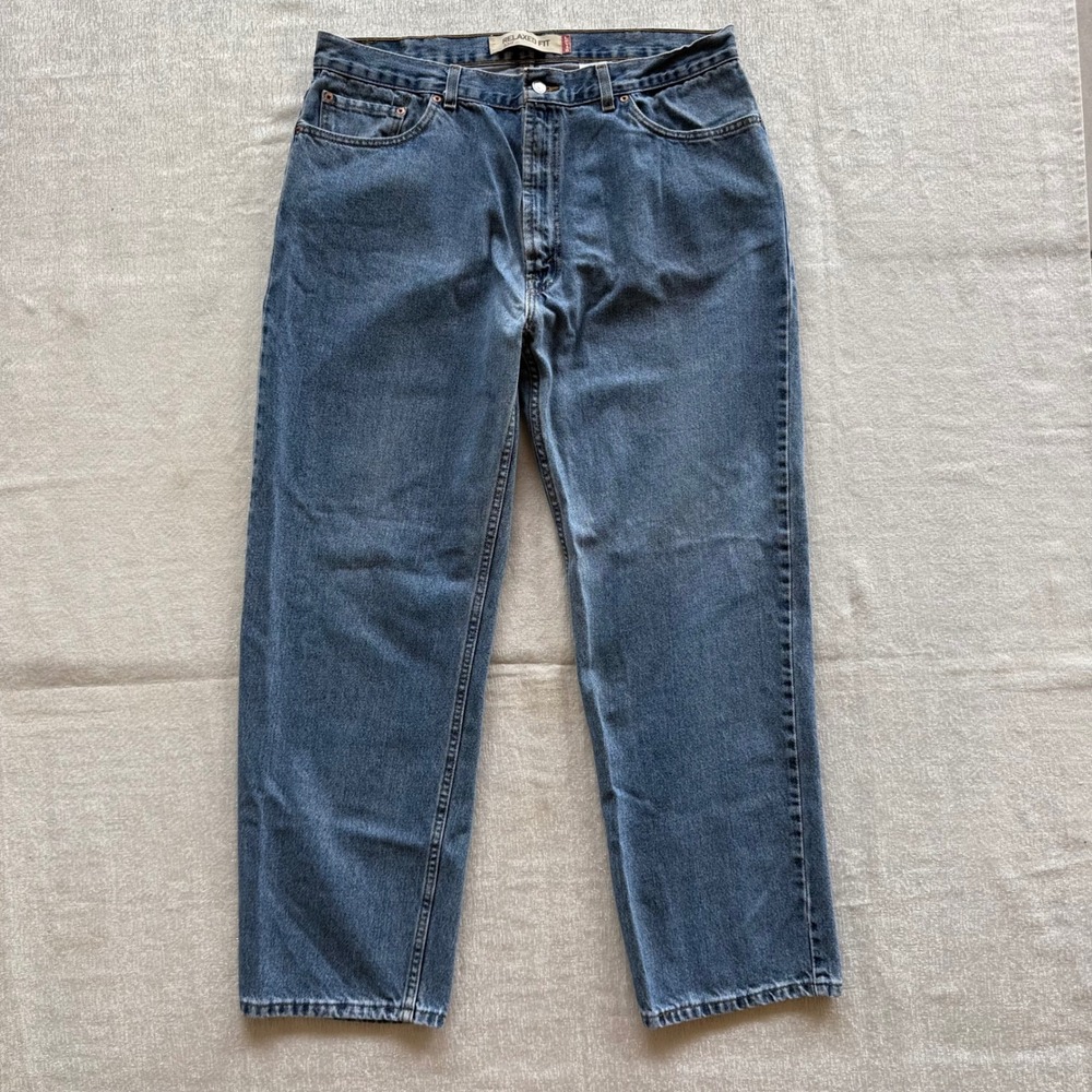 Levis 550 Relaxed Fit Tapered Leg Jeans Mens 40x32 Medium Wash Blue Denim